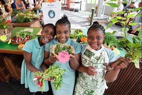 Young marketeers at Borough Market